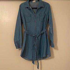 Dizzire cotton button down shirt dress